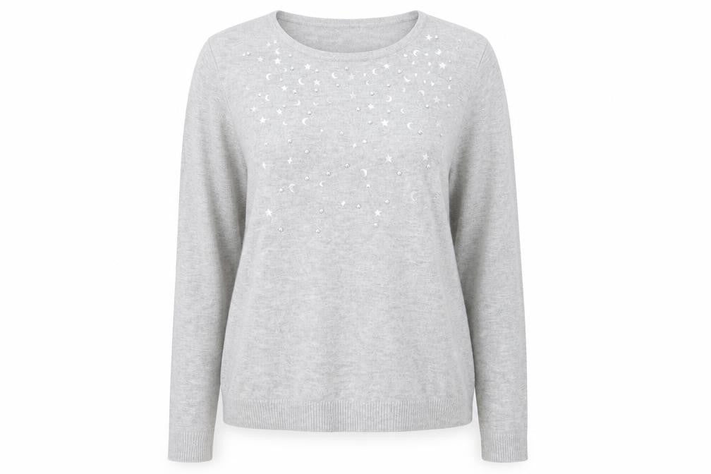 Womens UK Size 14 Bonmarché Grey Pullover Jumper