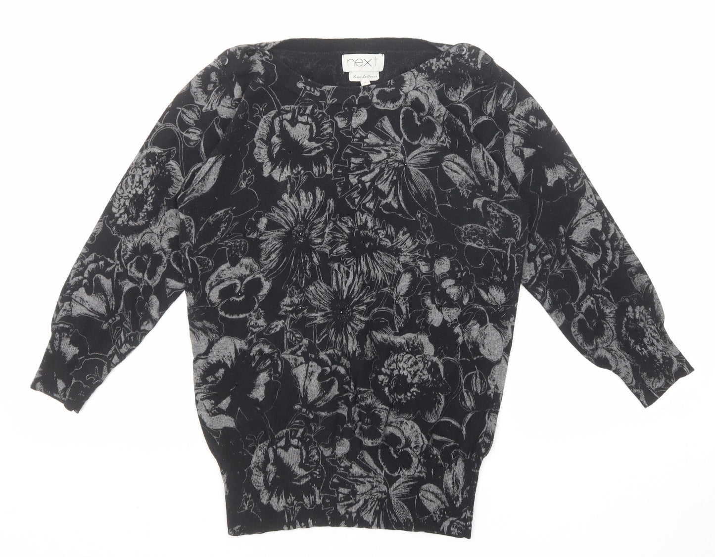Womens UK Size 8 NEXT Black Pullover Jumper