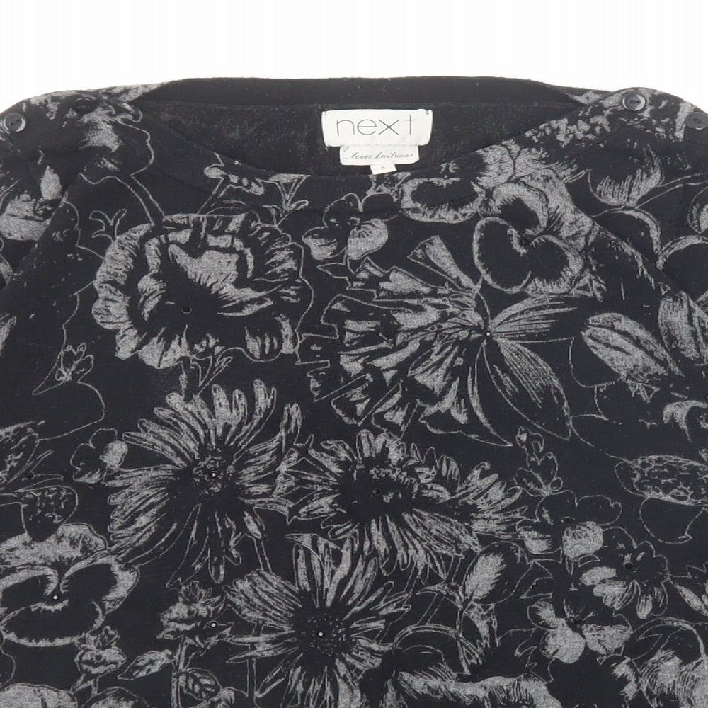 Womens UK Size 8 NEXT Black Pullover Jumper