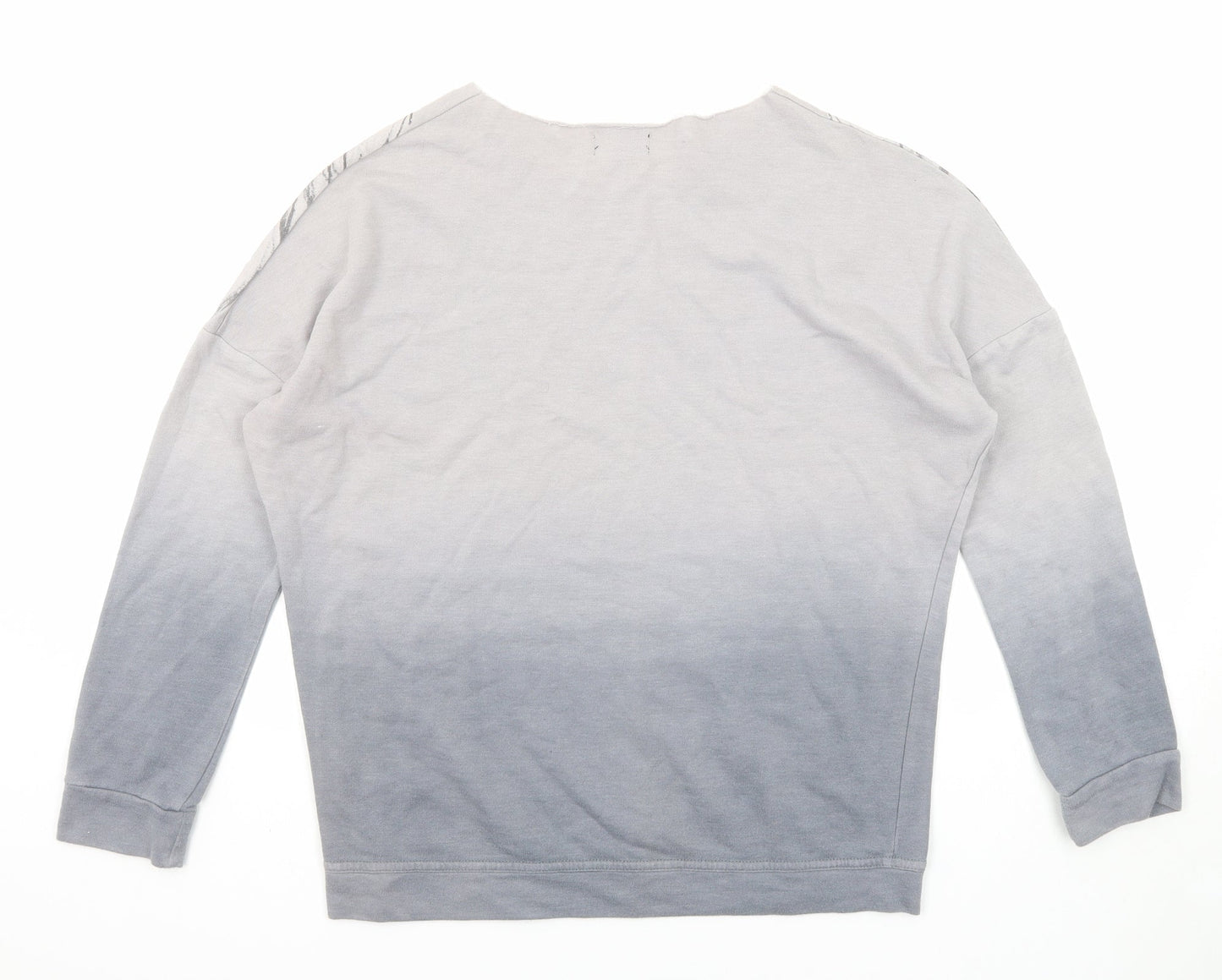 Topshop Womens Grey Cotton Pullover Sweatshirt Size 6 Pullover - Eagle