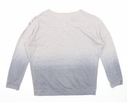 Topshop Womens Grey Cotton Pullover Sweatshirt Size 6 Pullover - Eagle