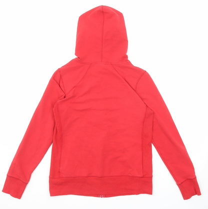 Danskin Womens Red Cotton Full Zip Hoodie Size 8 Zip - Size 8-10