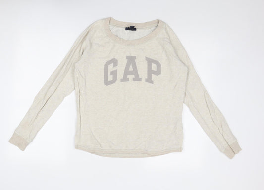 Gap Womens Beige Cotton Pullover Sweatshirt Size S Pullover