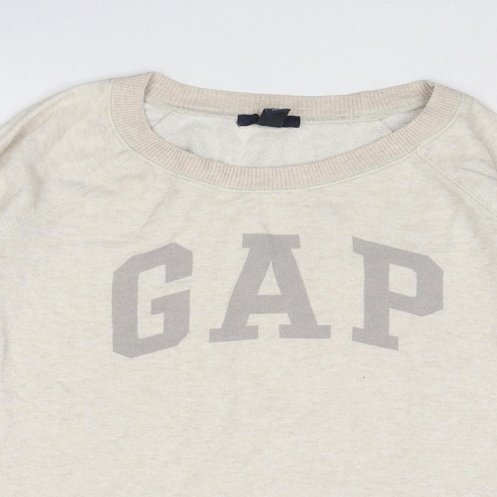 Gap Womens Beige Cotton Pullover Sweatshirt Size S Pullover