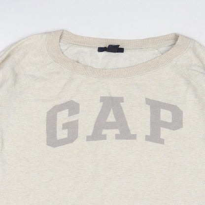 Gap Womens Beige Cotton Pullover Sweatshirt Size S Pullover