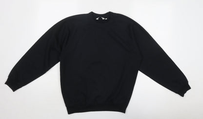 Truex Womens Black Polyester Pullover Sweatshirt Size M Pullover