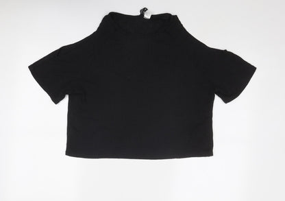 Womens UK Size M Divided by H&M Black Basic Blouse
