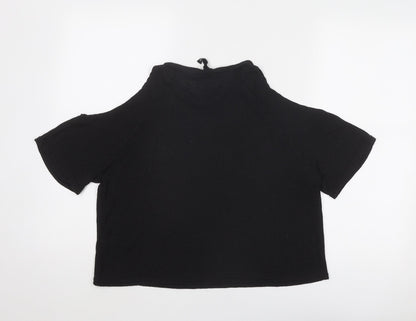 Womens UK Size M Divided by H&M Black Basic Blouse