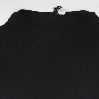 Womens UK Size M Divided by H&M Black Basic Blouse