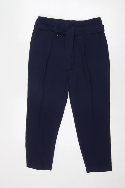 Womens UK Size 10 Marks and Spencer Regular Fit  Blue Trousers