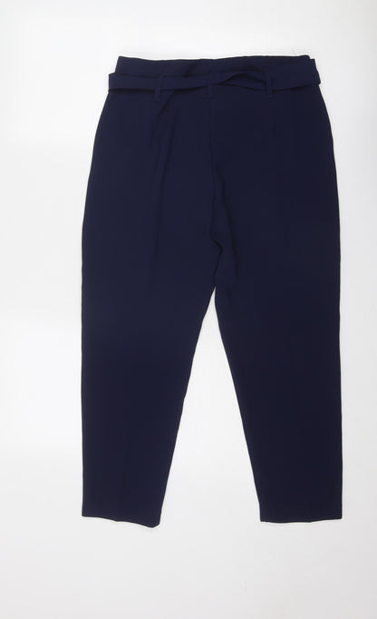 Womens UK Size 10 Marks and Spencer Regular Fit  Blue Trousers