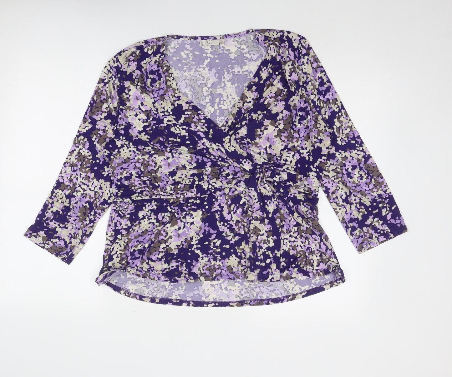 Womens UK Size XL CC Purple Basic Blouse