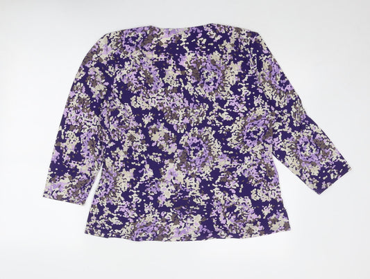 Womens UK Size XL CC Purple Basic Blouse