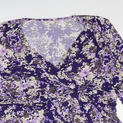 Womens UK Size XL CC Purple Basic Blouse