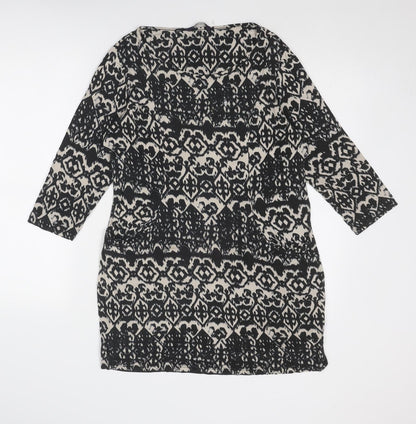 Womens UK Size 12 Marks and Spencer Black Tunic Blouse