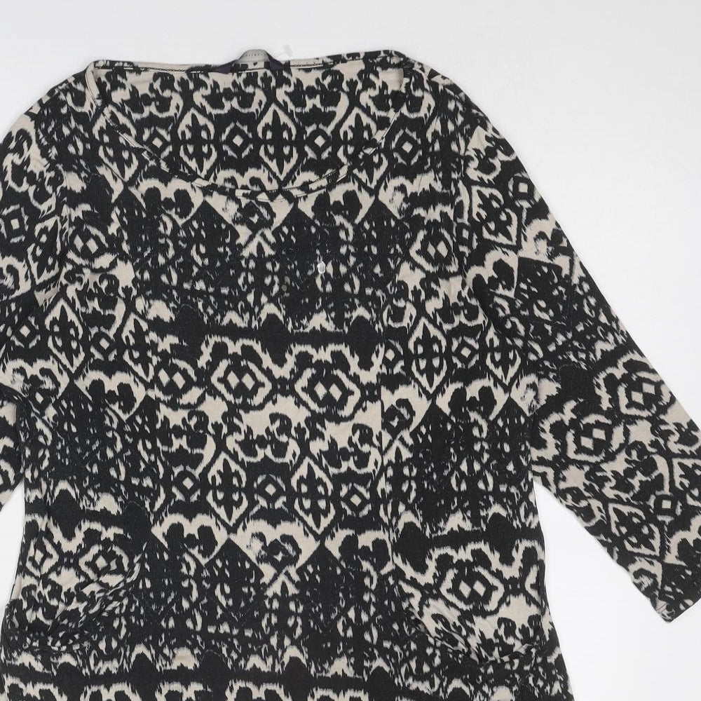 Womens UK Size 12 Marks and Spencer Black Tunic Blouse