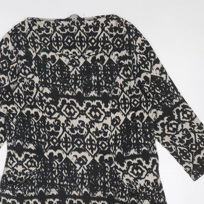 Womens UK Size 12 Marks and Spencer Black Tunic Blouse