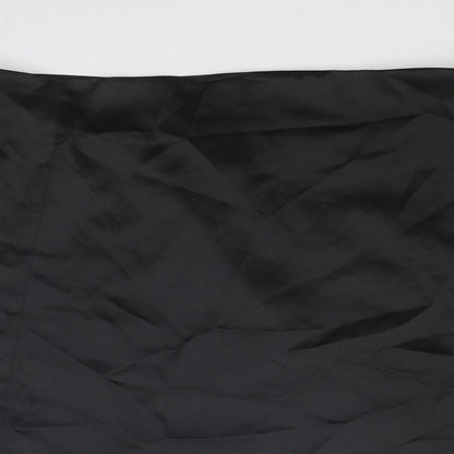 As You Womens Black Polyester A-Line Skirt Size 14 Zip
