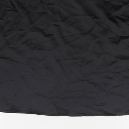 As You Womens Black Polyester A-Line Skirt Size 14 Zip