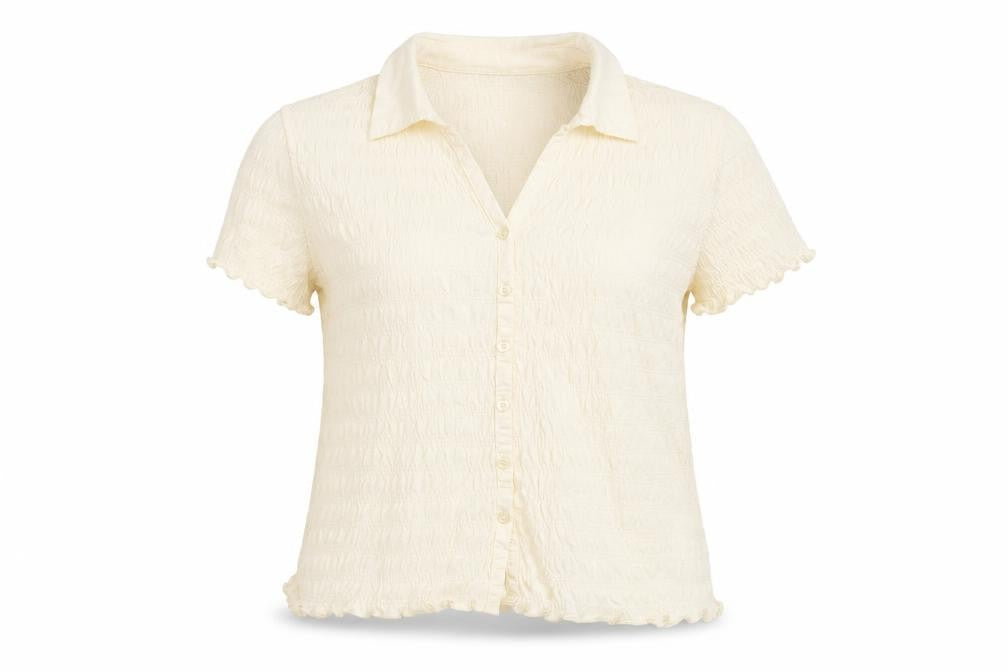 Womens UK Size 20 Damart Ivory Basic Button-Up