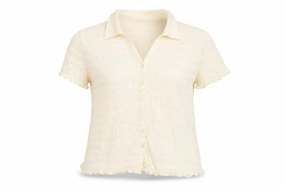Womens UK Size 20 Damart Ivory Basic Button-Up