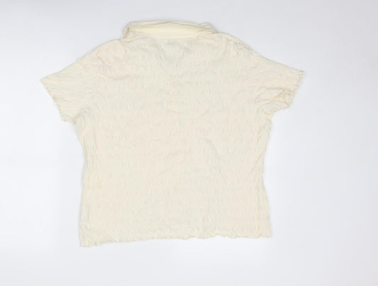 Womens UK Size 20 Damart Ivory Basic Button-Up