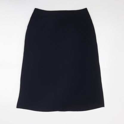 Precis Womens Blue Polyester A-Line Skirt Size 10 Zip
