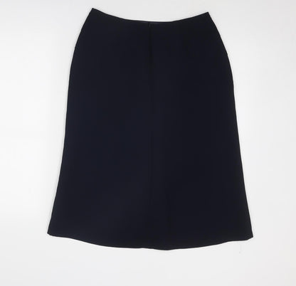Precis Womens Blue Polyester A-Line Skirt Size 10 Zip