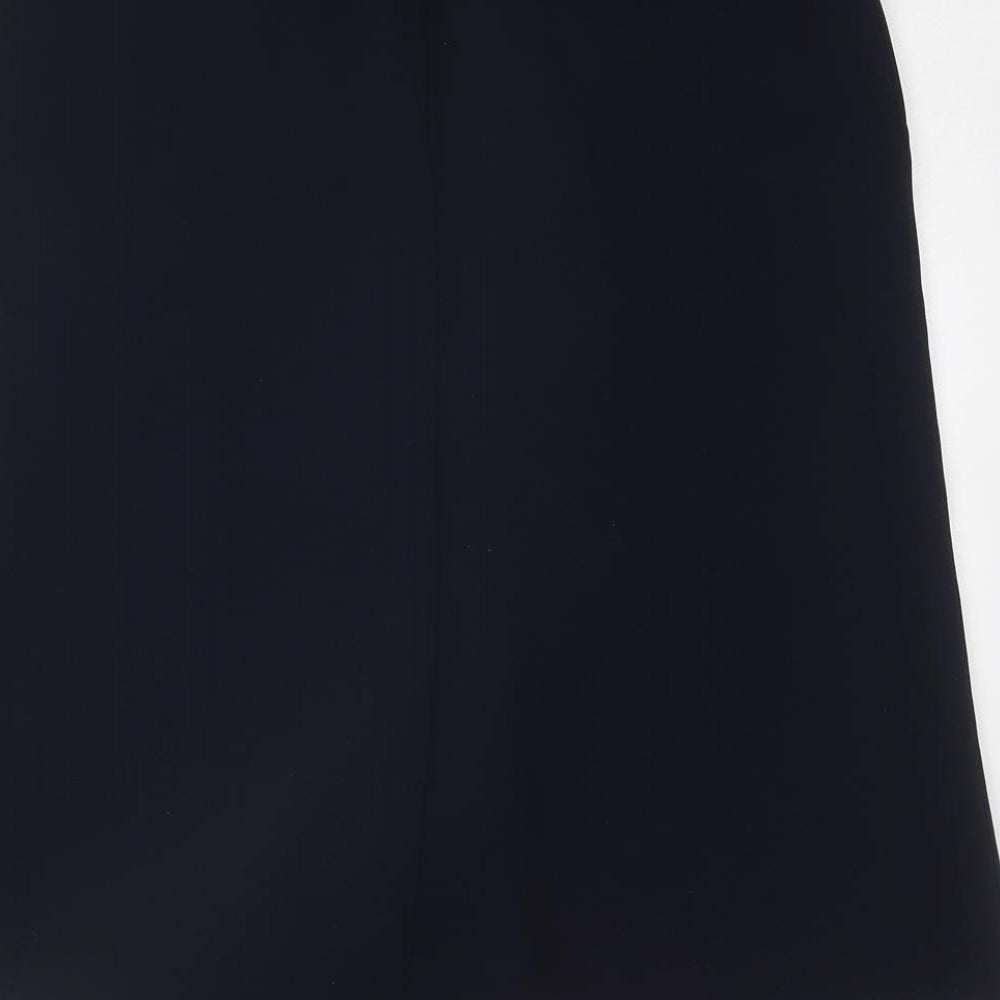 Precis Womens Blue Polyester A-Line Skirt Size 10 Zip