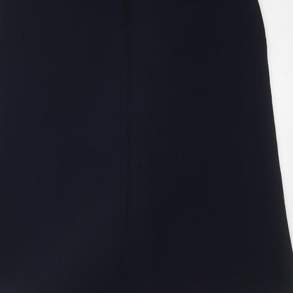 Precis Womens Blue Polyester A-Line Skirt Size 10 Zip
