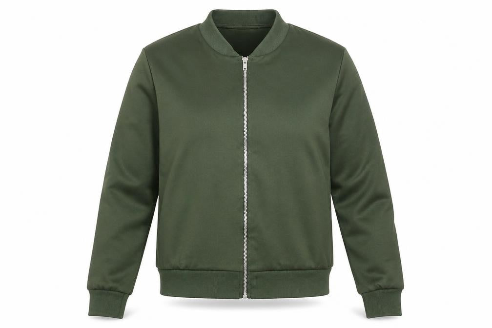 Womens UK Size S PRETTYLITTLETHING Green Bomber Jacket