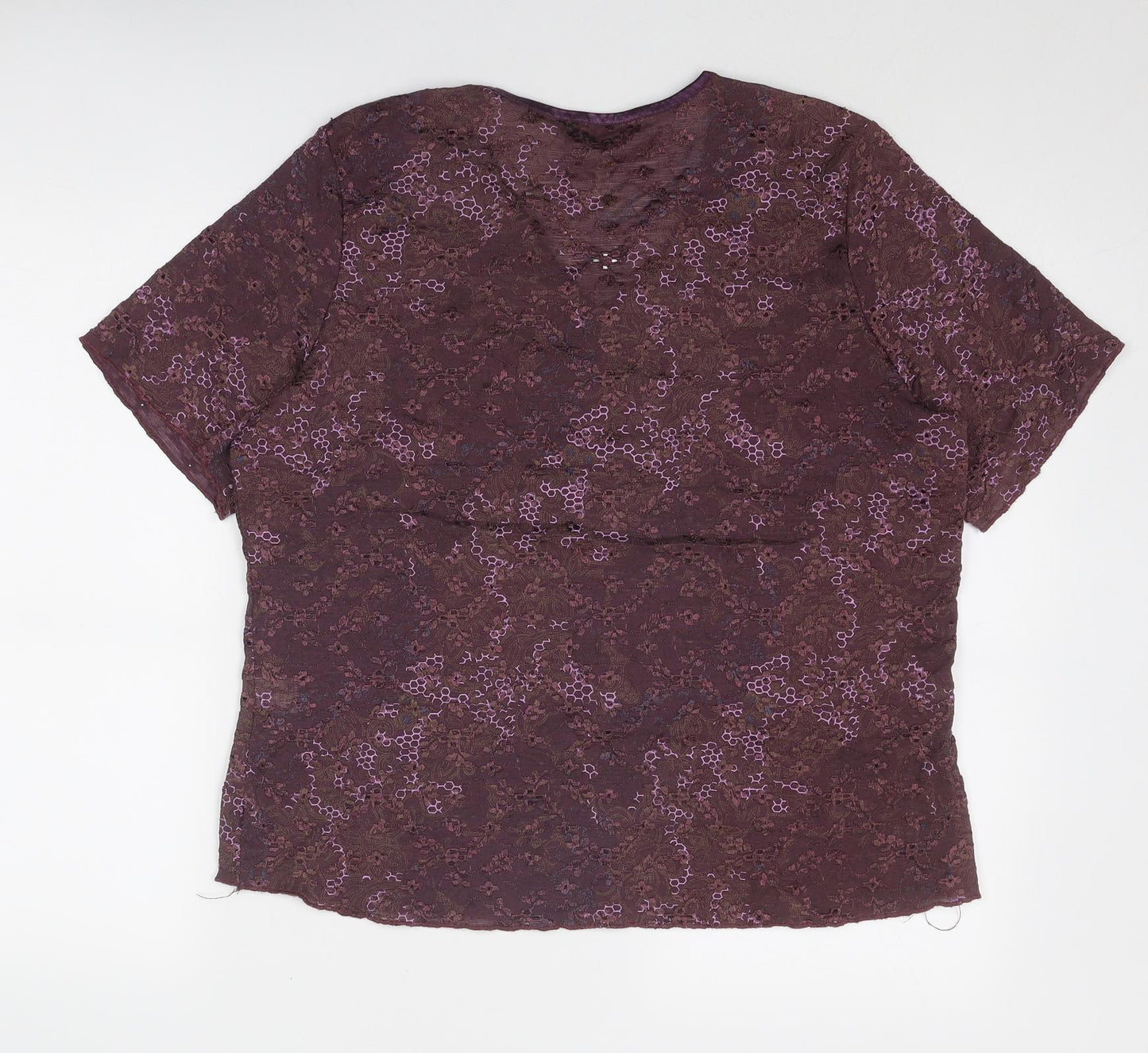 Womens UK Size L Bonmarché Purple Basic Blouse