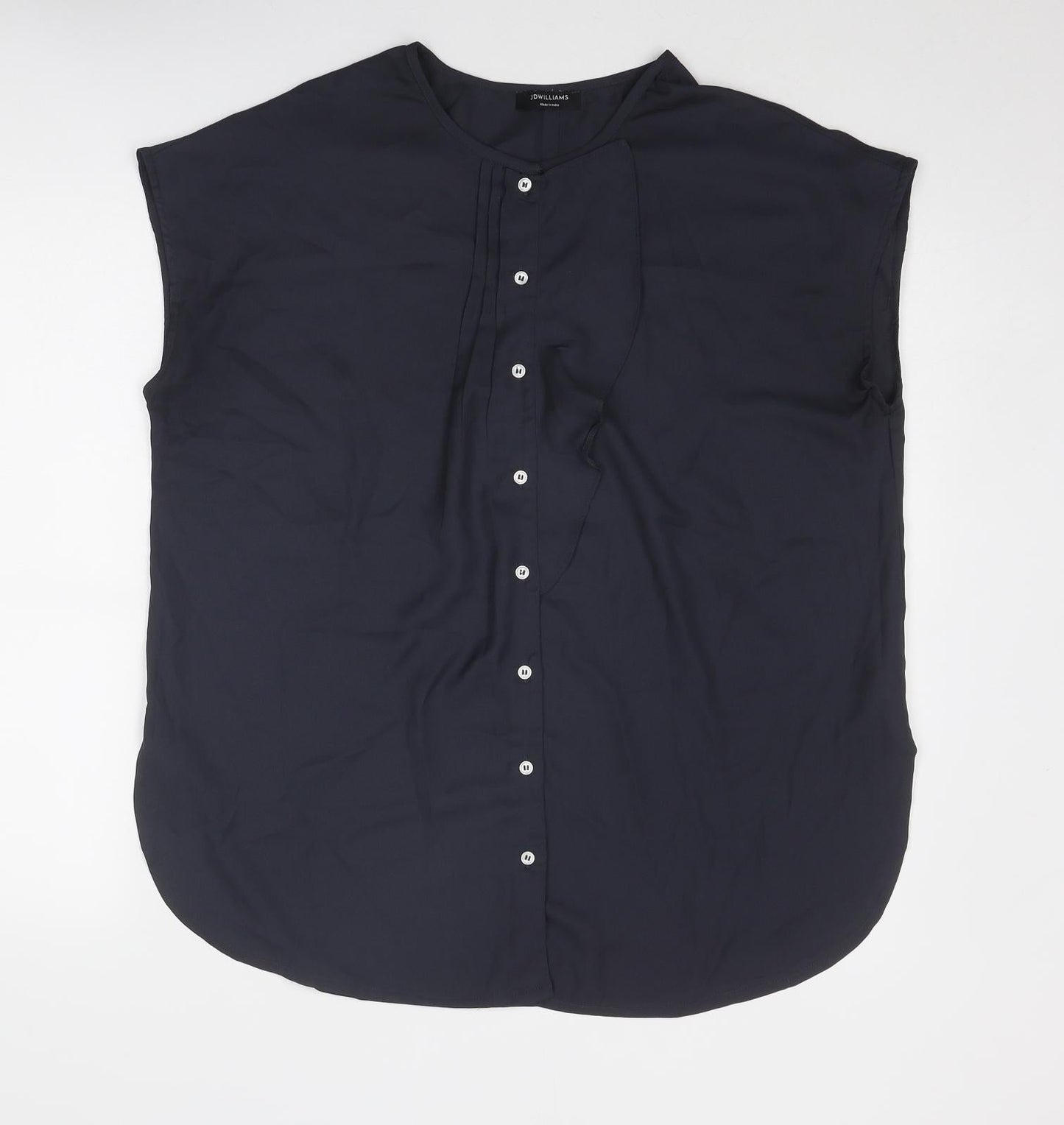 Womens UK Size 12 JD Williams Grey Basic Button-Up