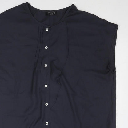 Womens UK Size 12 JD Williams Grey Basic Button-Up