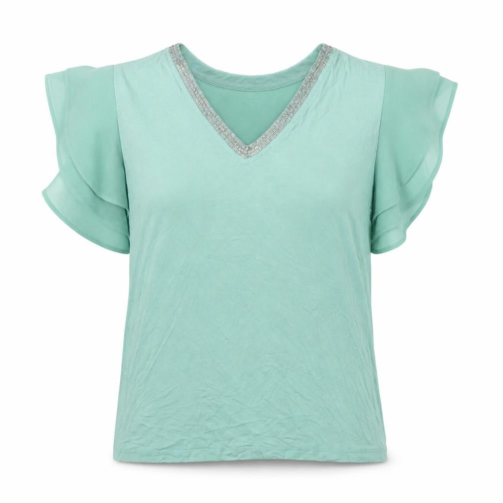 Womens UK Size 10 NEXT Green Basic T-Shirt