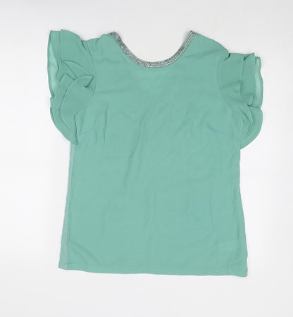 Womens UK Size 10 NEXT Green Basic T-Shirt