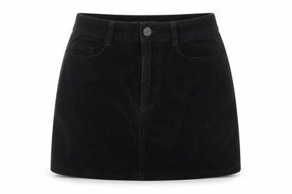 Womens UK Size 8 New Look A-Line Corduroy Skirt