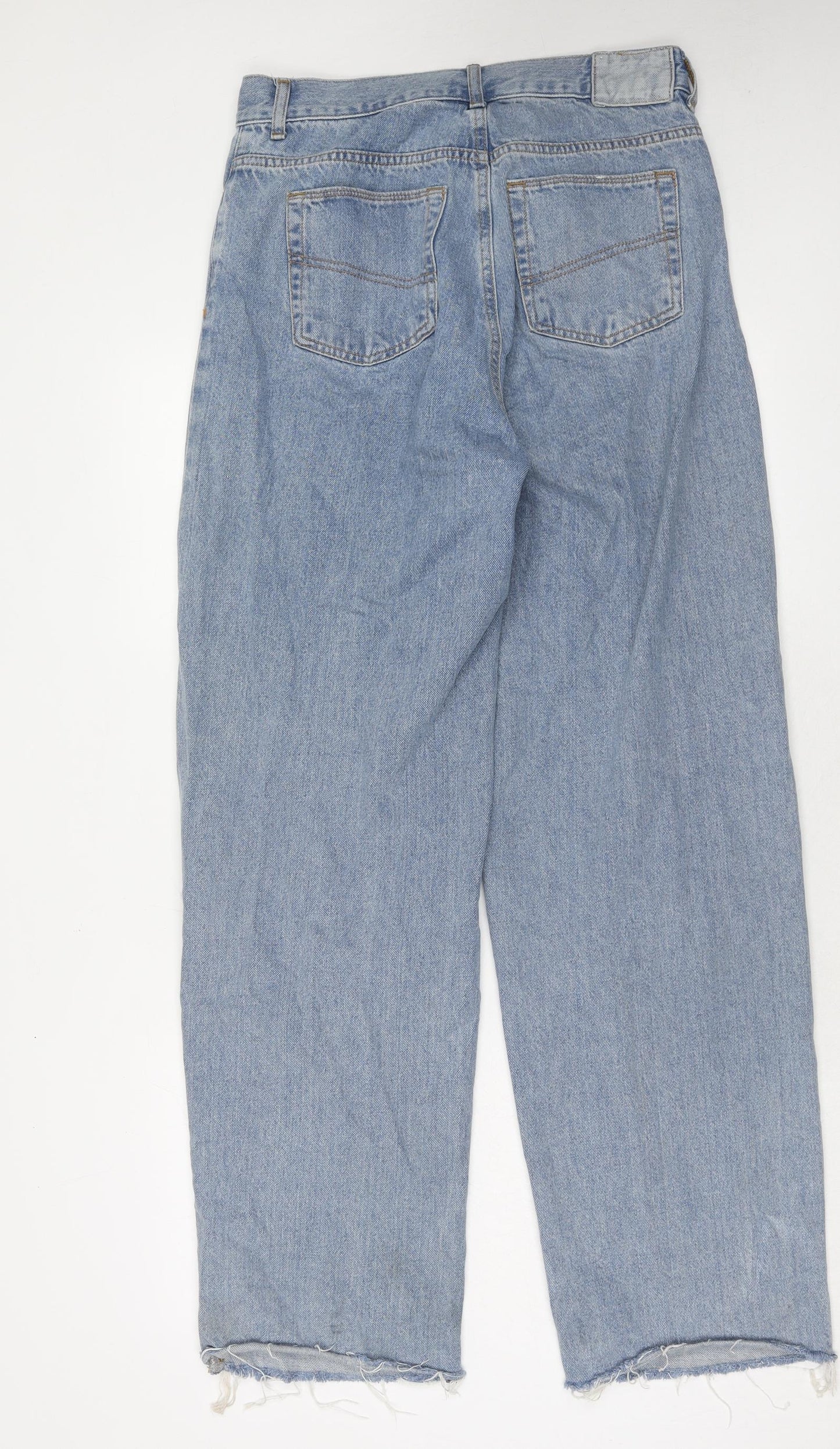 COLLUSION Womens Blue Cotton Mom Jeans Size 28 L32 in Regular Zip