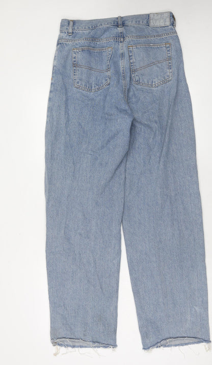 COLLUSION Womens Blue Cotton Mom Jeans Size 28 L32 in Regular Zip