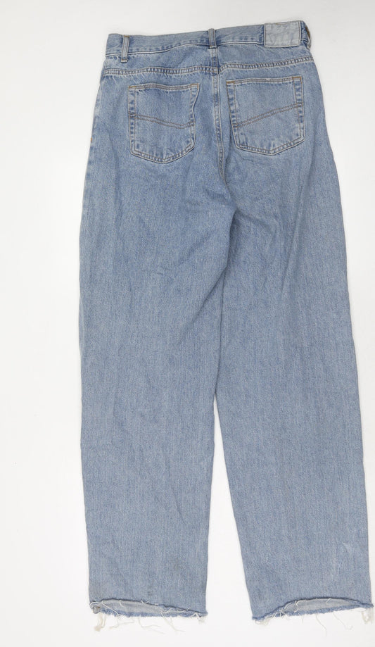 COLLUSION Womens Blue Cotton Mom Jeans Size 28 L32 in Regular Zip