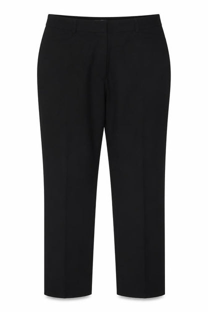 Country Casuals Womens Black Polyester Chino Trousers Size 16 Regular Hook & Eye