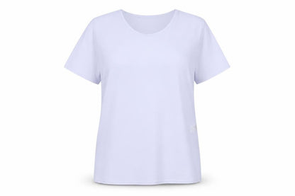 St. Bernard Womens Purple Polyester Basic T-Shirt Size 14 Round Neck