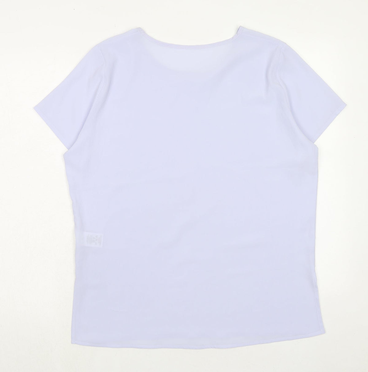 St. Bernard Womens Purple Polyester Basic T-Shirt Size 14 Round Neck
