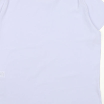 St. Bernard Womens Purple Polyester Basic T-Shirt Size 14 Round Neck