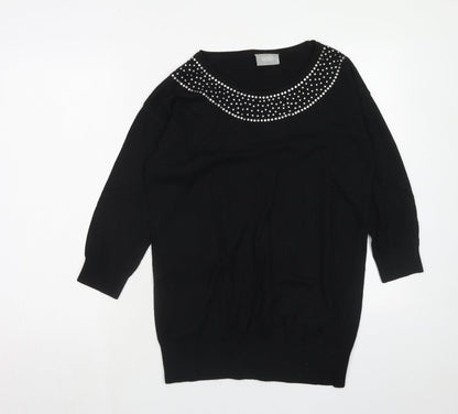Womens UK Size S Wallis Black Pullover Jumper