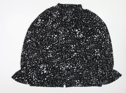 Womens UK Size 16 In the Style Black Basic Blouse