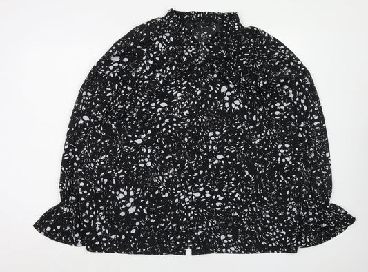 Womens UK Size 16 In the Style Black Basic Blouse