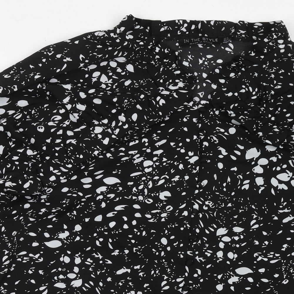 Womens UK Size 16 In the Style Black Basic Blouse