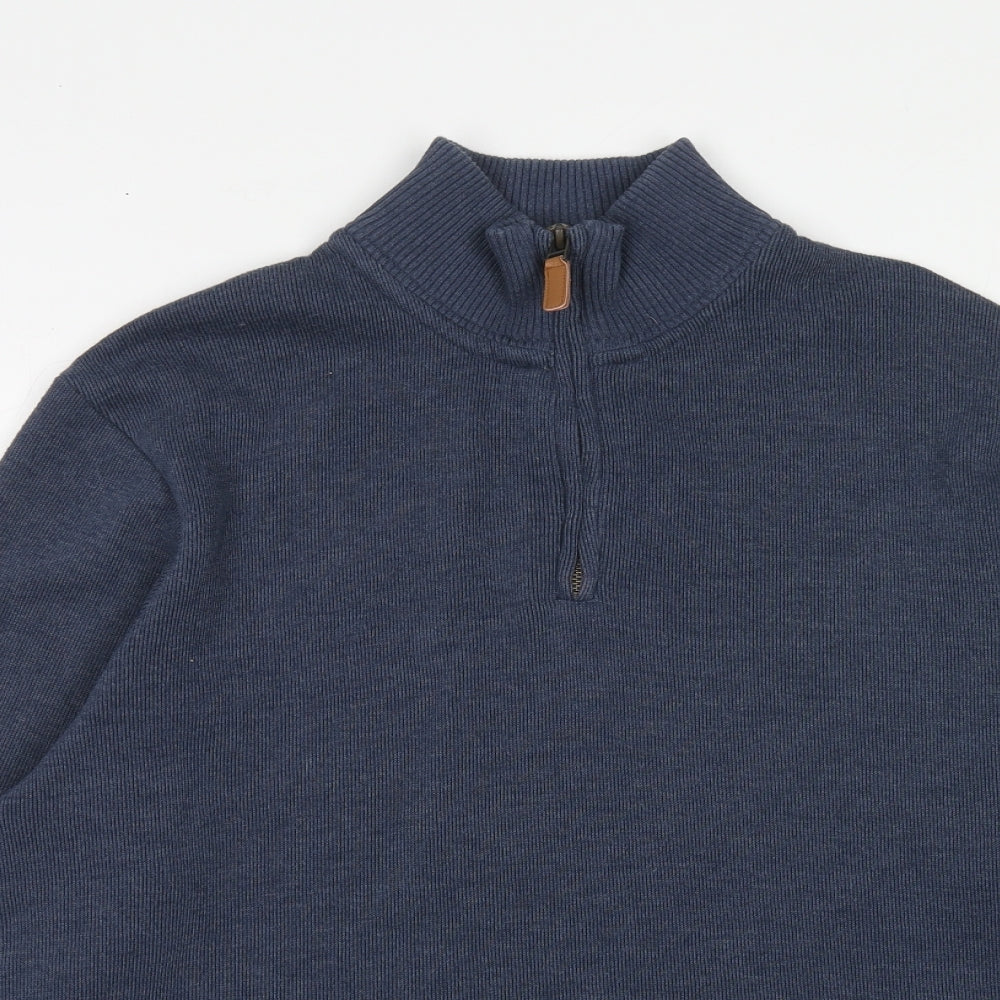 Mens UK Size M Maine Blue Pullover Sweatshirt