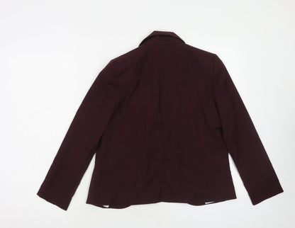 Topshop Womens Purple Polyester Jacket Blazer Size 6